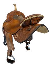 15 Inch Used Circle Y MJ Ultimate Revolution Barrel Saddle Wide Flex Tree 1185