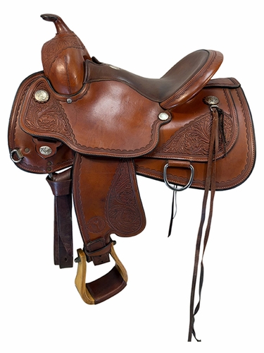 15 Inch Used Circle Y Sierra Nevada Arena Reining Trail Saddle Wide Flex2 Tree 1560