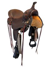 SOLD 2025/09/29  15 Inch Used Circle Y Sunflower Trail Saddle 1682