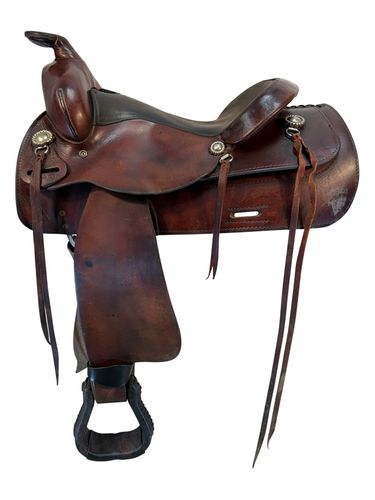 HOLD 2026/02/23c 15 Inch Used Circle Y Trail Saddle Medium Tree 3995