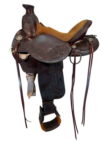 SOLD 2026/02/10j  15 Inch Used Circle Y Walnut Grove Trail Saddle Medium Flex Tree 1157