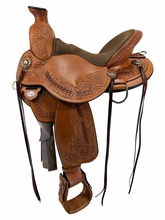 SOLD 2026/08/07 15 Inch Used Circle Y Walnut Grove Trail Saddle Wide Flex Tree 1157