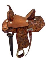 15 Inch Used Cowboy Supply Barrel Saddle Wide Tree