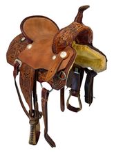 15 Inch Used Cowboy Supply Barrel Saddle Wide Tree