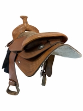 15 Inch Used Custom Roping Saddle Medium Tree