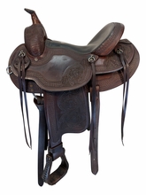 SOLD 2026/04/08 15 Inch Used Dakota Haflinger Trail Saddle X Wide Tree 2214
