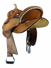 SOLD 2026/06/05j  15 Inch Used Dakota Oakleaf Barrel Saddle Wide Tree 300