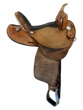 SOLD 2026/06/05j  15 Inch Used Dakota Oakleaf Barrel Saddle Wide Tree 300