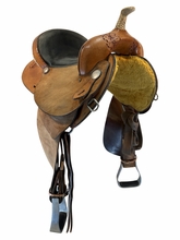 SOLD 2026/06/05j  15 Inch Used Dakota Oakleaf Barrel Saddle Wide Tree 300