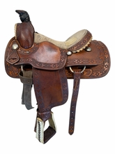 15 Inch Used Dale Fredrick Roping Saddle Wide Tree 22709