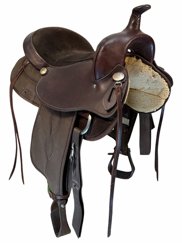 15 Inch Used DC Western Cordura Trail Saddle X Wide Tree