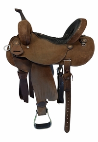 15 Inch Used Double J Barrel Saddle Medium Flex Tree Pozzi Pro