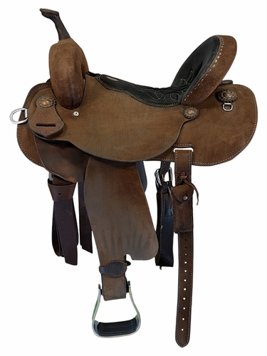 15 Inch Used Double J Barrel Saddle Medium Flex Tree Pozzi Pro