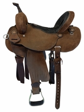 15 Inch Used Double J Barrel Saddle Medium Flex Tree Pozzi Pro