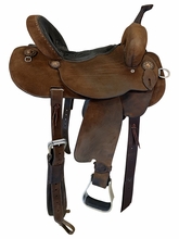 15 Inch Used Double J Barrel Saddle Medium Flex Tree Pozzi Pro