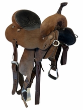 15 Inch Used Double J Barrel Saddle Medium Flex Tree Pozzi Pro
