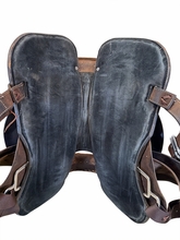 15 Inch Used Double J Barrel Saddle Medium Flex Tree Pozzi Pro