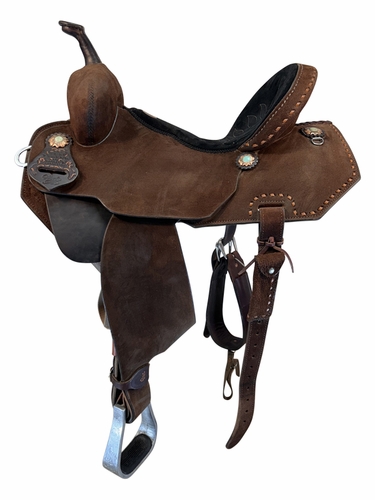 15 Inch Used Double J Barrel Saddle The Legend Wide Tree