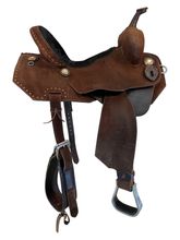 15 Inch Used Double J Barrel Saddle The Legend Wide Tree