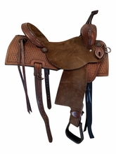 SOLD 2026/06/05j  15 Inch Used Double J Pro Barrel Saddle Medium Tree