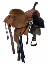 SOLD 2026/06/05j  15 Inch Used Double J Pro Barrel Saddle Medium Tree