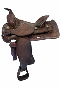 15 Inch Used Double R Show Saddle 825 Wide Tree