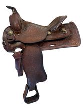 15 Inch Used Double R Show Saddle 825 Wide Tree