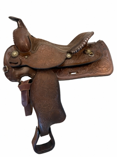 15 Inch Used Double R Show Saddle 825