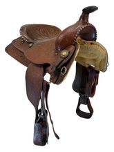 15 Inch Used Double R Show Saddle 825 Wide Tree