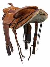 15 Inch Used F.Eamor Ranch Saddle Medium Tree