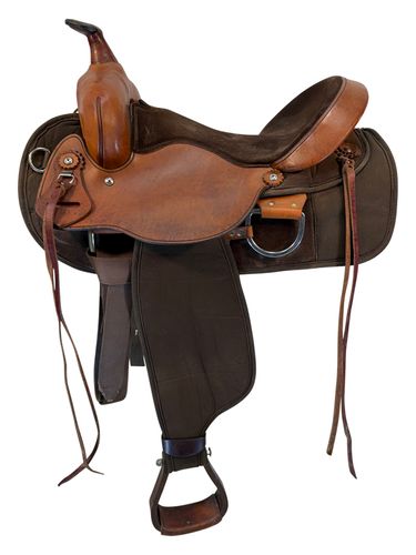 15 Inch Used Fabtron Cordura Trail Saddle Wide Tree 7124