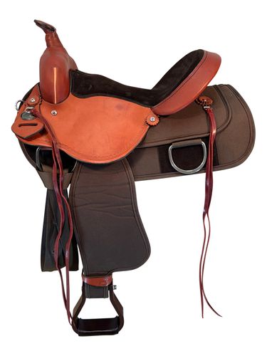15 Inch Used Fabtron Lady Cordura Trail Saddle 7152 Wide Tree