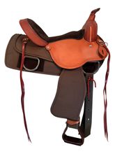 15 Inch Used Fabtron Lady Cordura Trail Saddle 7152 Wide Tree