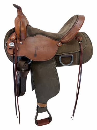 15 Inch Used Fabtron Lady Cordura Trail Saddle Wide Flex Tree 7152