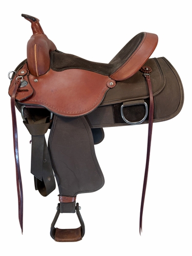 15 Inch Used Fabtron Lady Cordura Trail Saddle Wide Tree 7152