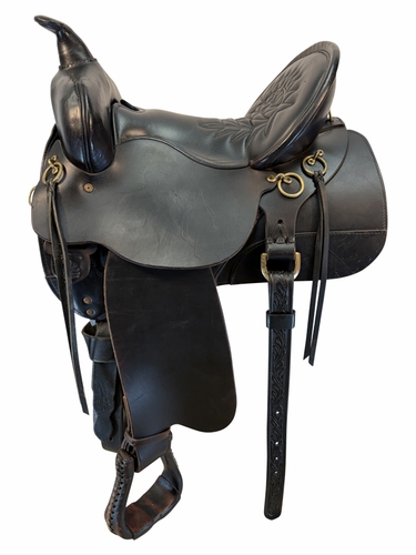 15 Inch Used High Horse By Circle Y Big Springs Trail Saddle Mediium Flex Tree 6862