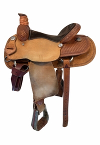 15 Inch Used HR Hud Roberts Roping Saddle Medium Tree