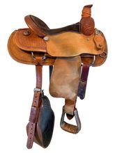 15 Inch Used HR Hud Roberts Roping Saddle Medium Tree