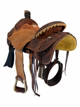 15 Inch Used HR Saddlery Roping Saddle Medium Tree