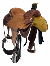 15 Inch Used HR Saddlery Roping Saddle Medium Tree