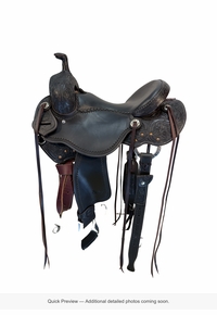 15 Inch Used Jeff Smith Ranch Cutting Saddle Wide Tree 25