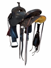 15 Inch Used Jeff Smith Ranch Cutting Saddle Wide Tree 25