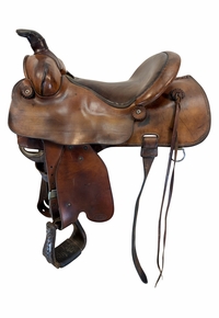 15 Inch Used John Fallis Ranch Saddle Wide Tree