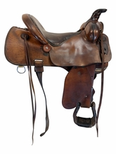 15 Inch Used John Fallis Ranch Saddle Wide Tree