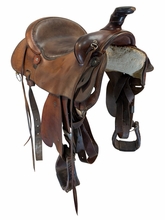 15 Inch Used John Fallis Ranch Saddle Wide Tree