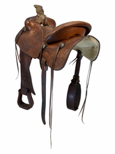 15 Inch Used John M Fallis Roping Saddle Wide Tree