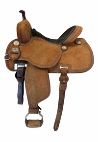 HOLD 2026/08/03c 15 Inch Used Martin Saddlery Barrel Saddle X Wide Tree Crown C