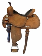 HOLD 2026/08/03c 15 Inch Used Martin Saddlery Barrel Saddle X Wide Tree Crown C
