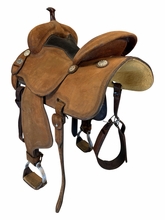 HOLD 2026/08/03c 15 Inch Used Martin Saddlery Barrel Saddle X Wide Tree Crown C