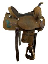PRICE REDUCED! 15 Inch Used Mavericks Saddle Co Barrel Saddle 45 Wide Tree